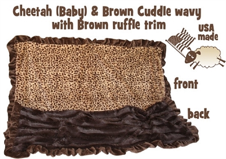 Picture of Mirage Pet 500-064 FL Brown Cheetah Pet Blanket - Full