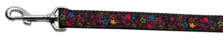 Picture of Mirage Pet 125-041 5804 Black Star Nylon Dog Leash&#44; 0.63 in. x 4 ft.