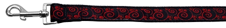 Picture of Mirage Pet 125-088 3804 Red & Black Swirly Nylon Dog Leash&#44; 0.38 in. x 4 ft.