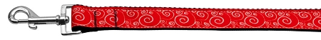 Picture of Mirage Pet 125-089 3804 Red & White Swirly Nylon Dog Leash&#44; 0.38 in. x 4 ft.