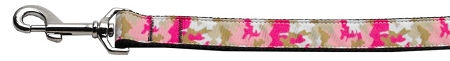 Picture of Mirage Pet 125-093 3804 Pink Camo Nylon Dog Leash&#44; 0.38 in. x 4 ft.