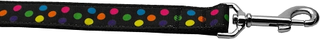 Picture of Mirage Pet 125-110 3804 Black Multi-Dot Nylon Dog Leash&#44; 0.38 in. x 4 ft.