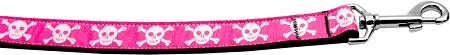 Picture of Mirage Pet 125-118 3804 Pink Skulls Nylon Dog Leash&#44; 0.38 in. x 4 ft.