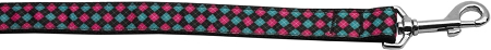 Picture of Mirage Pet 125-120 3806 Pink & Blue Plaid Nylon Dog Leash&#44; 0.38 in. x 6 ft.