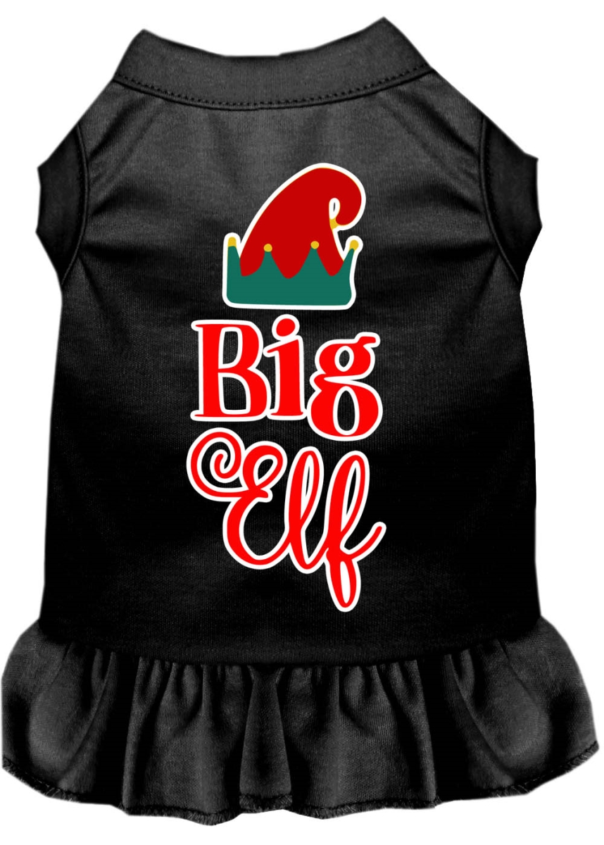 Mirage Pet Product Big Elf Screen Print Dog Dress Black Sm