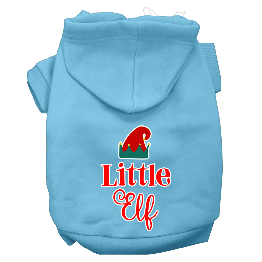 Mirage Pet Product Little Elf Screen Print Dog Hoodie Baby Blue XXXL