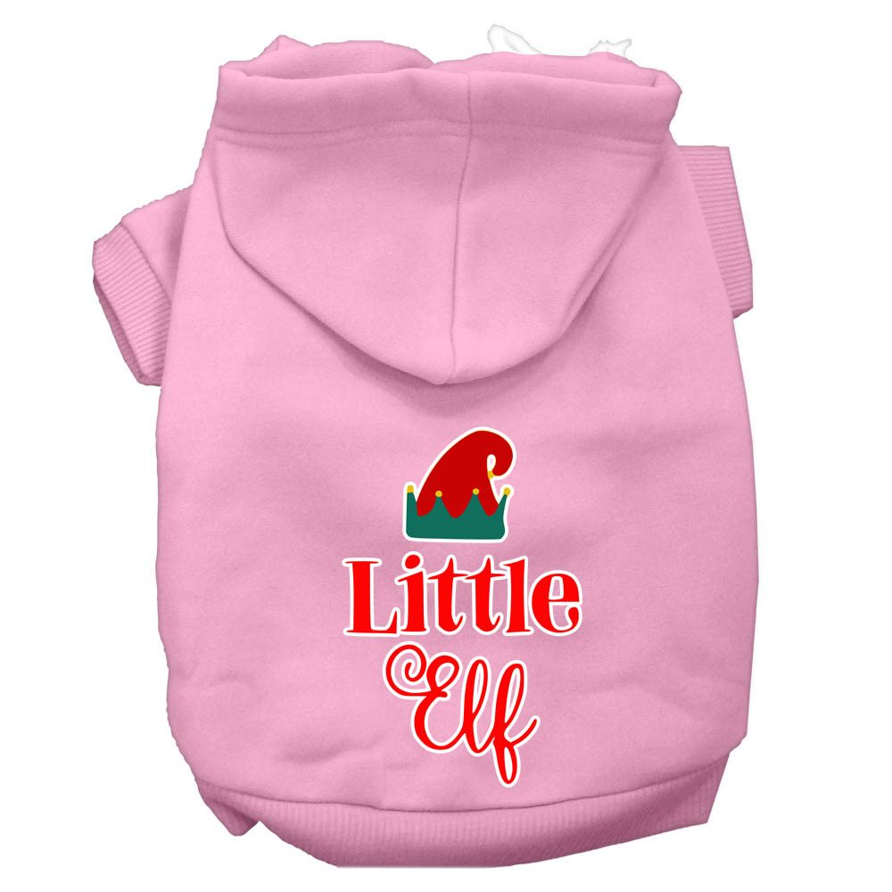 Mirage Pet Product Little Elf Screen Print Dog Hoodie Light Pink L