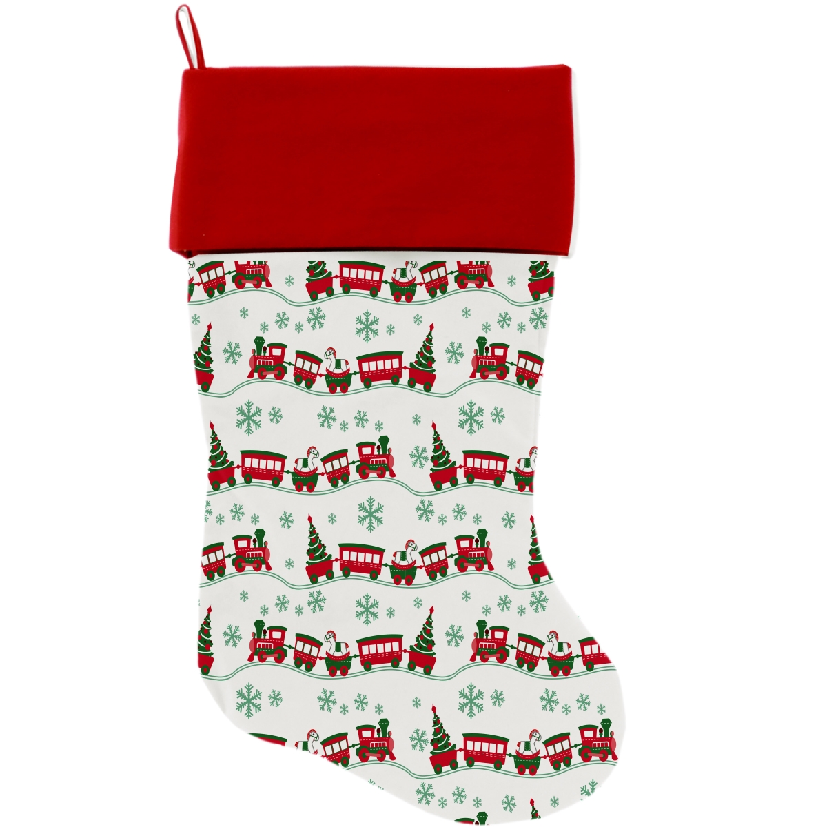 Picture of Mirage Pet 1277-STCK Christmas Trains Christmas Stocking