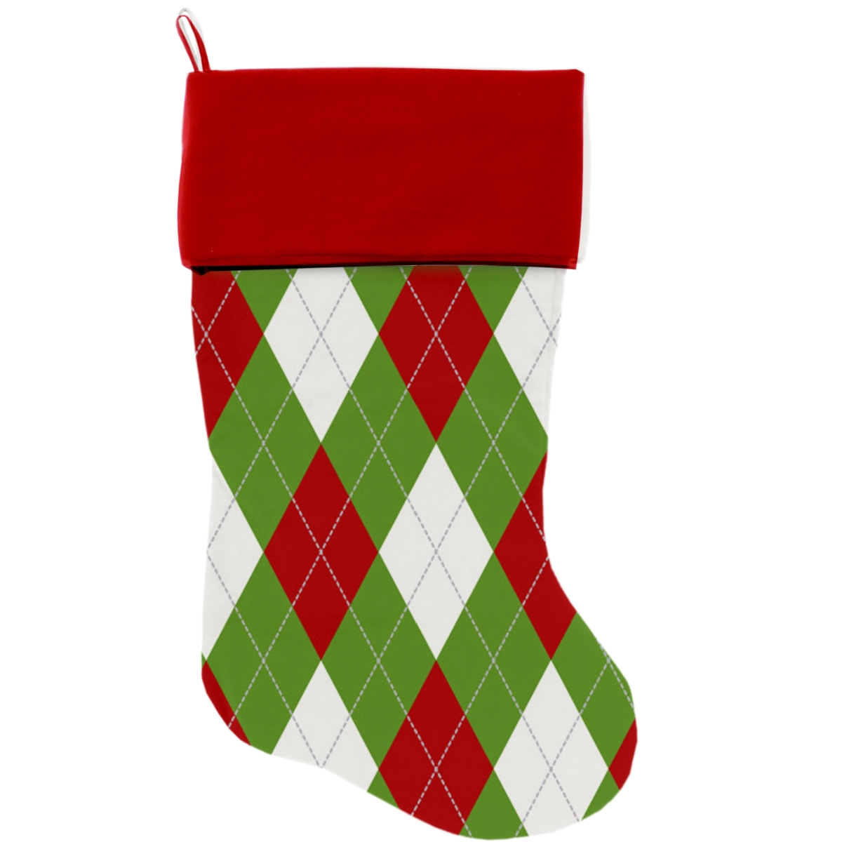 Picture of Mirage Pet 1304-STCK Christmas Argyle Christmas Stocking