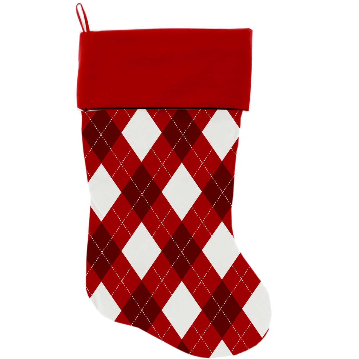 Picture of Mirage Pet 1311-STCK Candy Cane Argyle Christmas Stocking