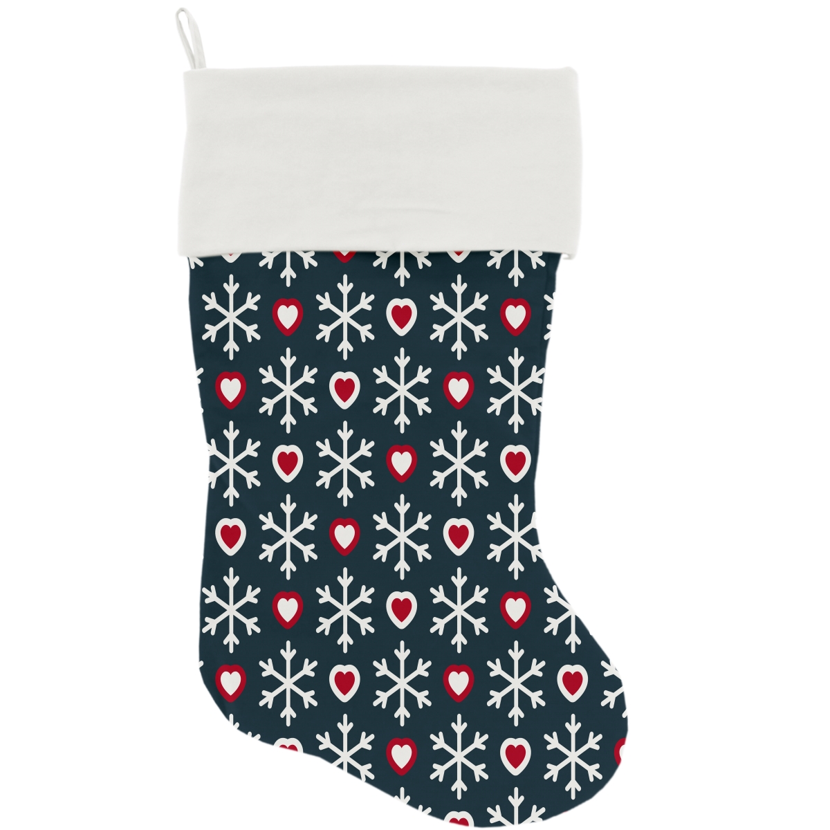 Picture of Mirage Pet 1317-STCK Snowflakes & Hearts Christmas Stocking