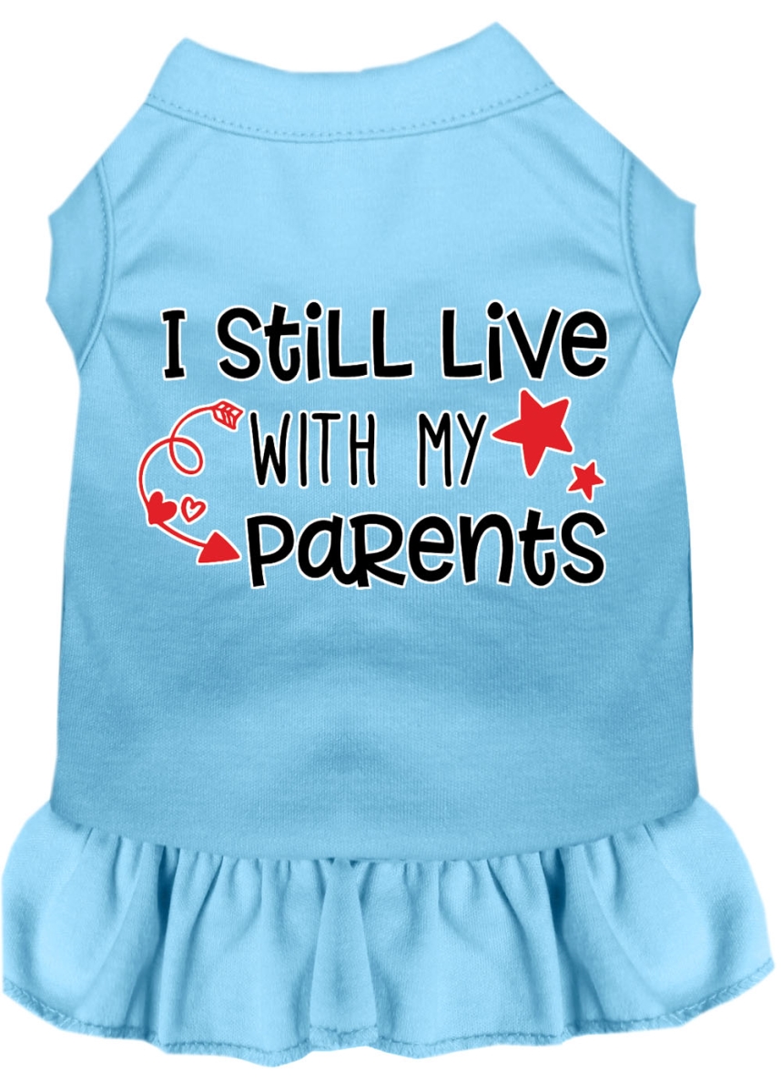 Mirage Pet Product Still Live with My Parents Screen Print Dog Dress Baby Blue XXL (18)