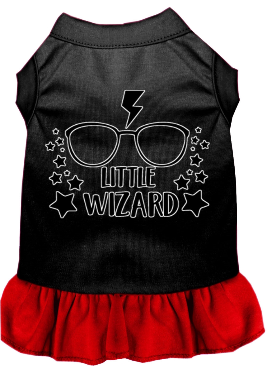 Mirage Pet Product Little Wizard Screen Print Dog Dress Black with Red Lg (14)