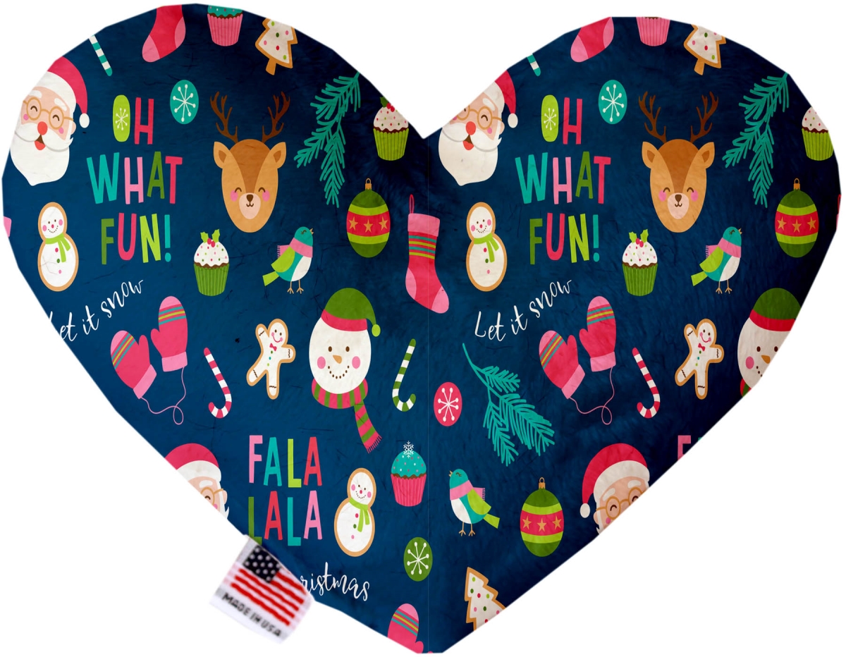 Mirage Pet Product Christmas Party 8 Inch Canvas Heart Dog Toy