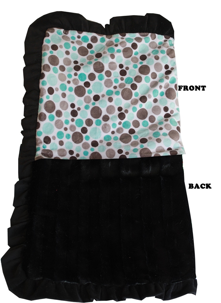 Picture of Mirage Pet 500-125 AqDtFL Luxurious Plush Pet Blanket&#44; Aqua Party Dots - Full Size