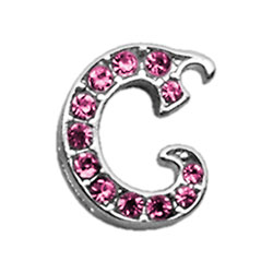 Picture of Mirage Pet 10-10 38C 0.37 in. Script Letter Sliding Charms C&#44; Pink