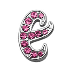 Picture of Mirage Pet 10-10 38E 0.37 in. Script Letter Sliding Charms E&#44; Pink