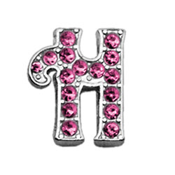 Picture of Mirage Pet 10-10 38H 0.37 in. Script Letter Sliding Charms H&#44; Pink