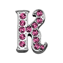 Picture of Mirage Pet 10-10 38K 0.37 in. Script Letter Sliding Charms K&#44; Pink
