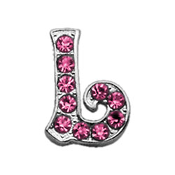 Picture of Mirage Pet 10-10 38L 0.37 in. Script Letter Sliding Charms L&#44; Pink