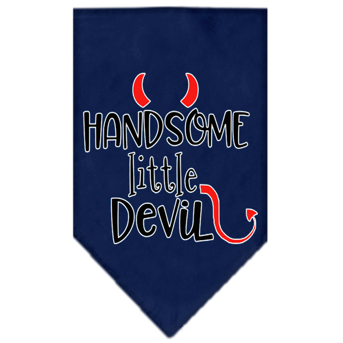 Mirage Pet Products Handsome Little Devil Screen Print Bandana Navy Blue Small