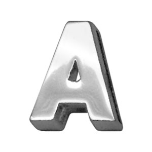 Picture of Mirage Pet 18-04 34A Chrome Letter A Sliding Charms&#44; 0.75 in.
