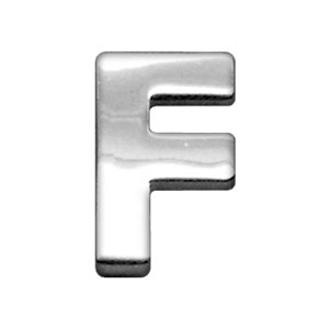 Picture of Mirage Pet 18-04 34F Chrome Letter F Sliding Charms&#44; 0.75 in.