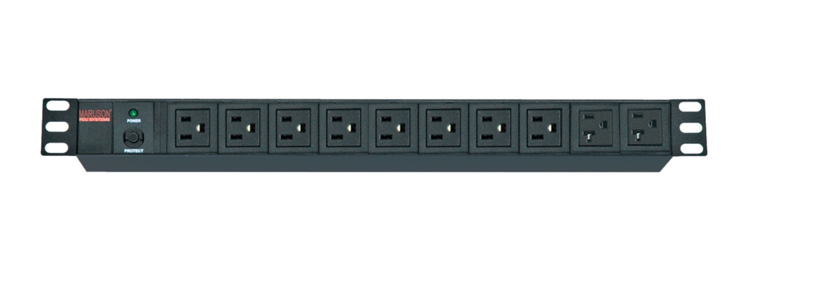 Picture of Maruson PDU-R2010 10 Port Circuit Breaker with Prompt Overload Protection NEMA 5-15-20 Power Distribution Unit