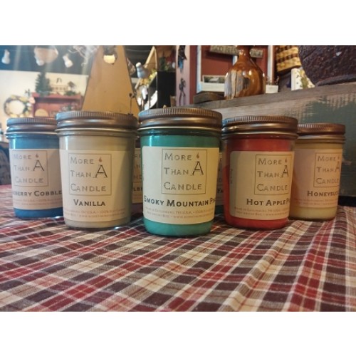 CPP8J 8 oz Jelly Jar Soy Candle, Caramel Pecan Pie