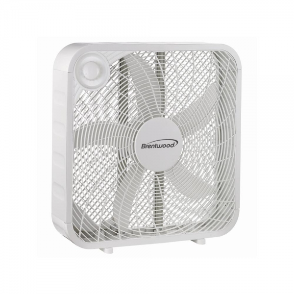 Picture of Brentwood F20SW 20 in. Slim Compact 3 Speed High Velocity 5 Blade Box Fan&#44; White