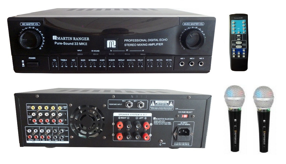 Picture of Martin Ranger Pure-Sound 33 MKII 700 watt Pure Sound 33 Mkii Digital Echo Mixing Karaoke Amplifier with 3D Sound Enhance