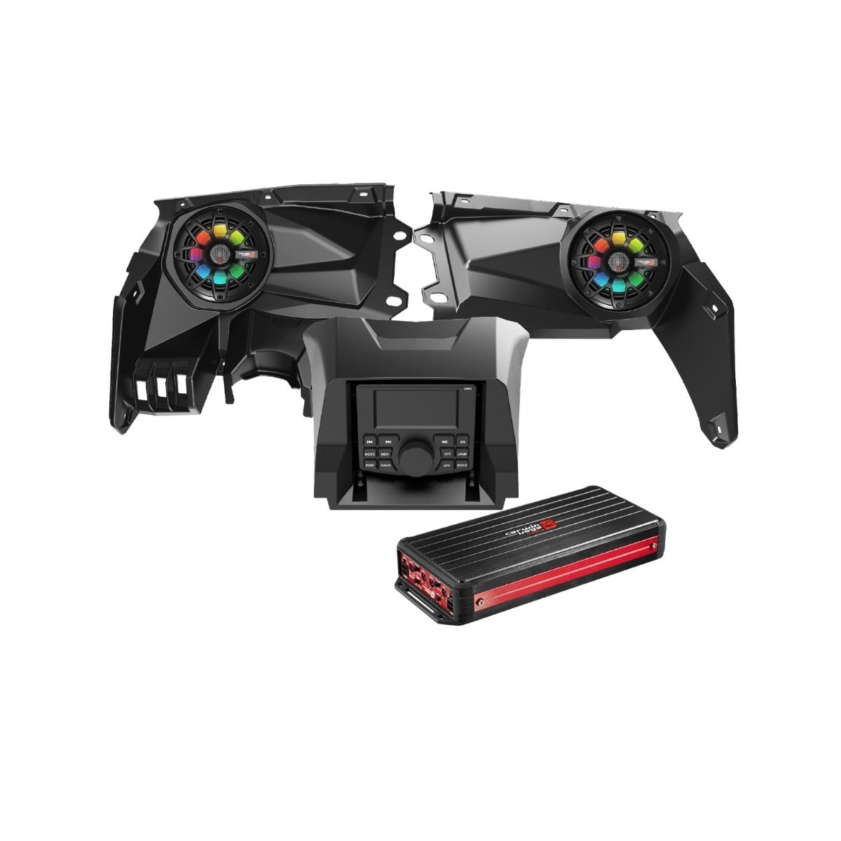 Cerwin Vega RPMX3KD1 2017 Plus Can Am Maverick X3-X3 Max Complete Speaker Kit with 2-Channel Amplifier