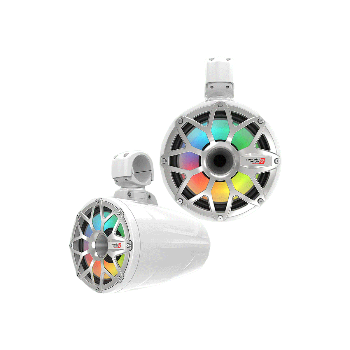 Cerwin Vega SH8F4W 8 in. RPM Stroker 2-Way Pod Speaker System, White - 1 Pair