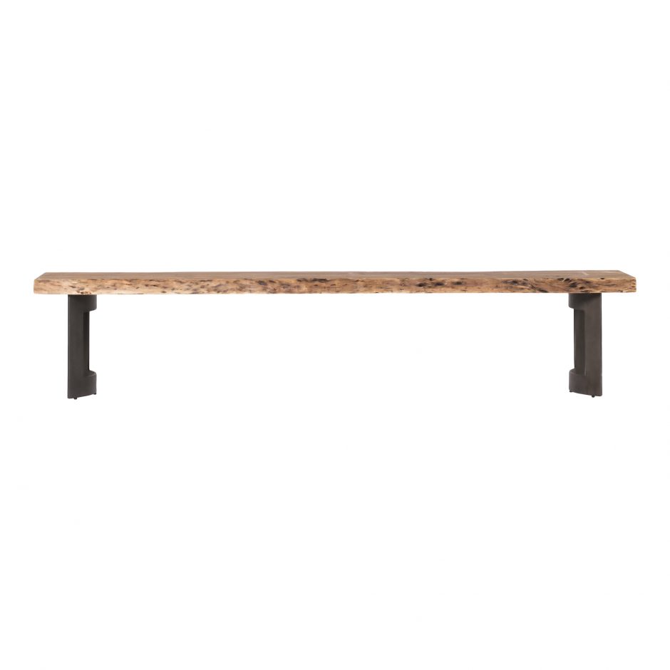 VE-1029-03 18 x 108 x 15 in. Bent Bench Large - Smoked Brown