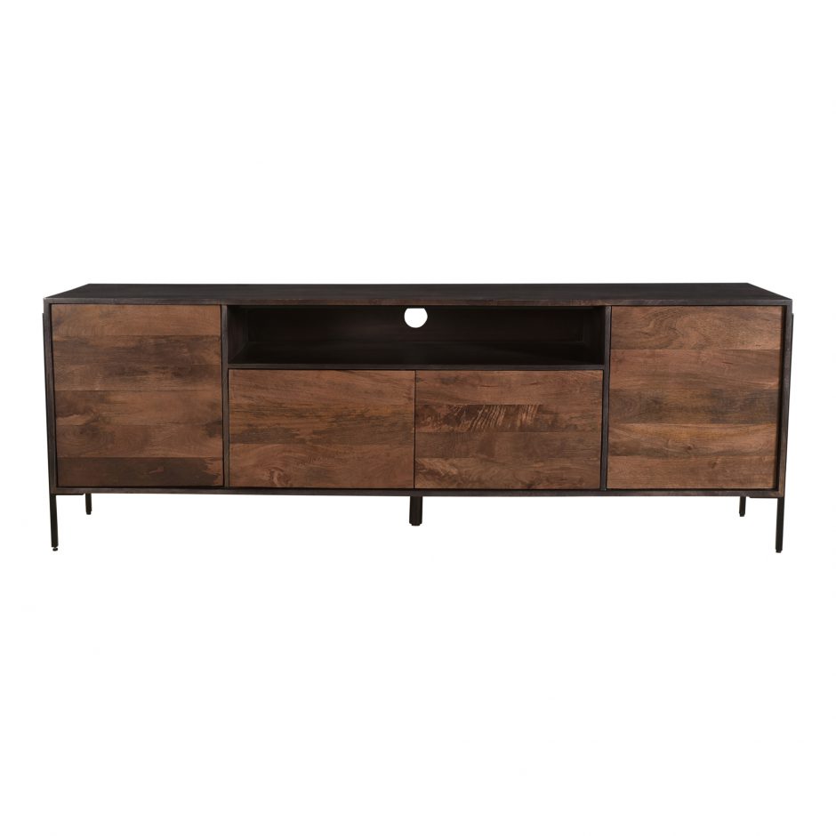 Picture of Moes Home Collection JD-1004-12 Tobin Entertainment Unit&#44; Light Brown - 26 x 76 x 18 in.