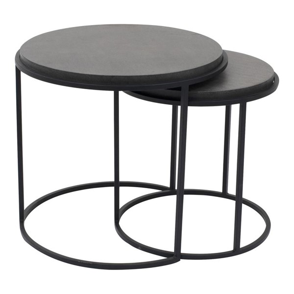 Picture of Moes Home Collection VH-1008-02 Roost Nesting Tables, Black - 18 x 19.7 x 19.7 in. - Set of 2