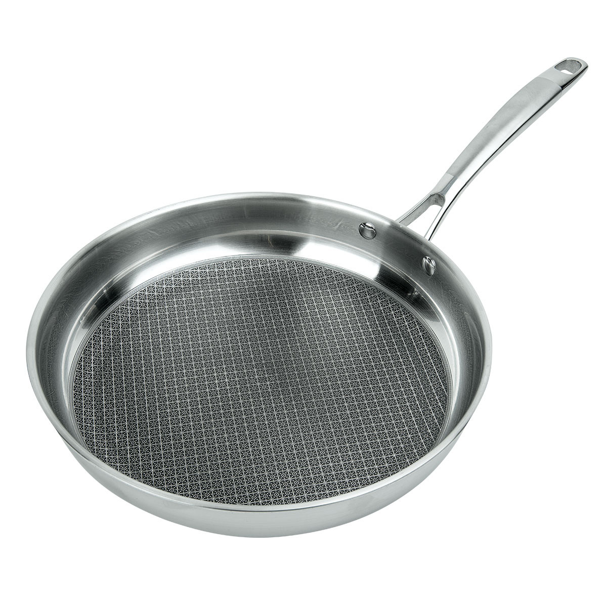 Picture of Masterpan MP-100 9.5 in. 3-Ply Stainless Steel Premium ILAG Non-Stick Scratch Resistant Frying Pan