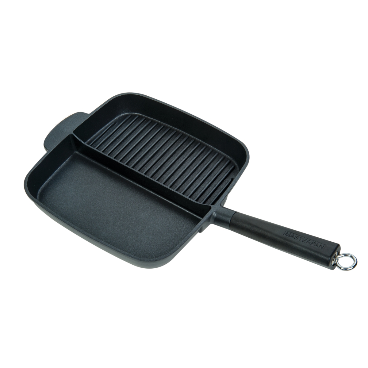 Picture of Masterpan MP-112 11 in. Non-Stick Cast Aluminium 2 Section Meal Skillet - Black