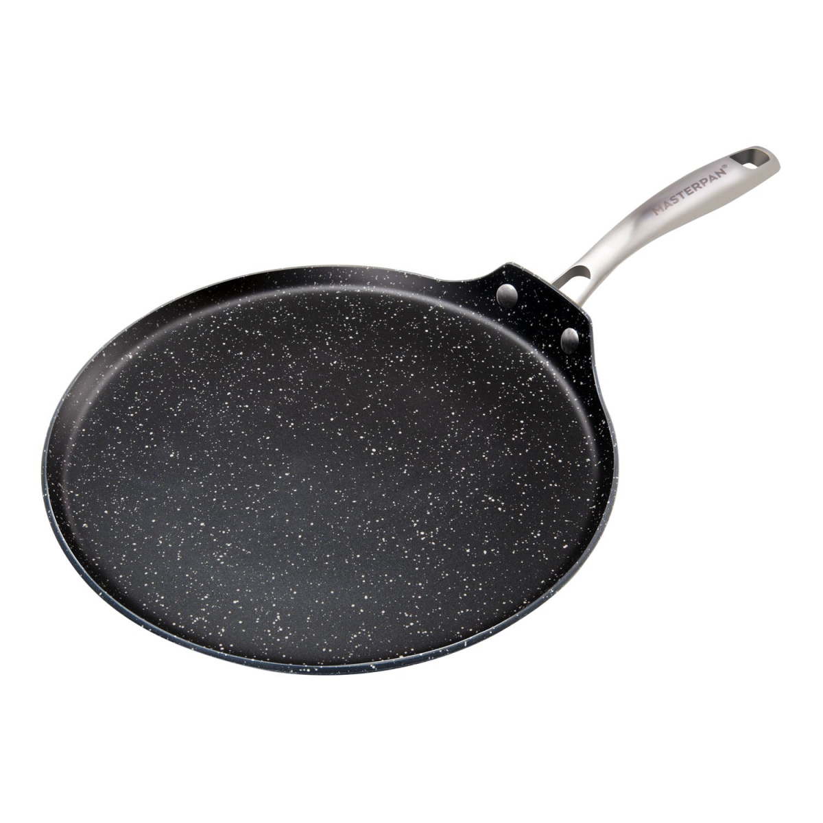 Picture of Masterpan MP-128 11 in. Crepe Pan & Non-Stick Aluminium Cookware with Stainless Steel Riveted Handle