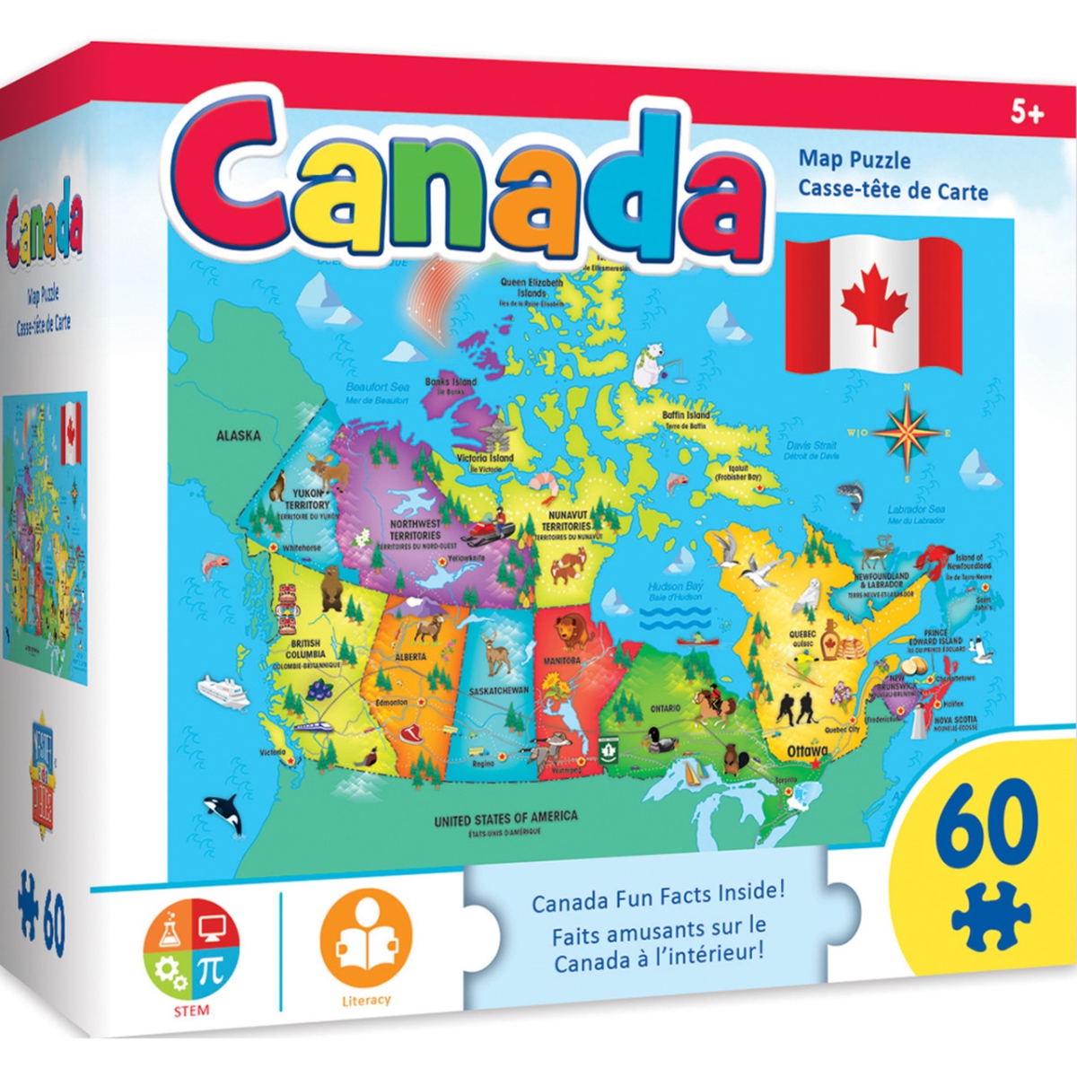 12023 Educational Canada Map Puzzle, 60 Piece