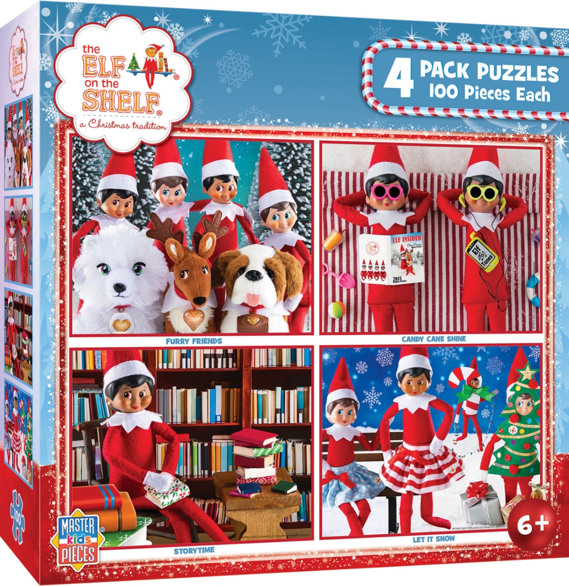 12120 Elf on the Shelf Puzzles, 100 Piece - Pack of 4
