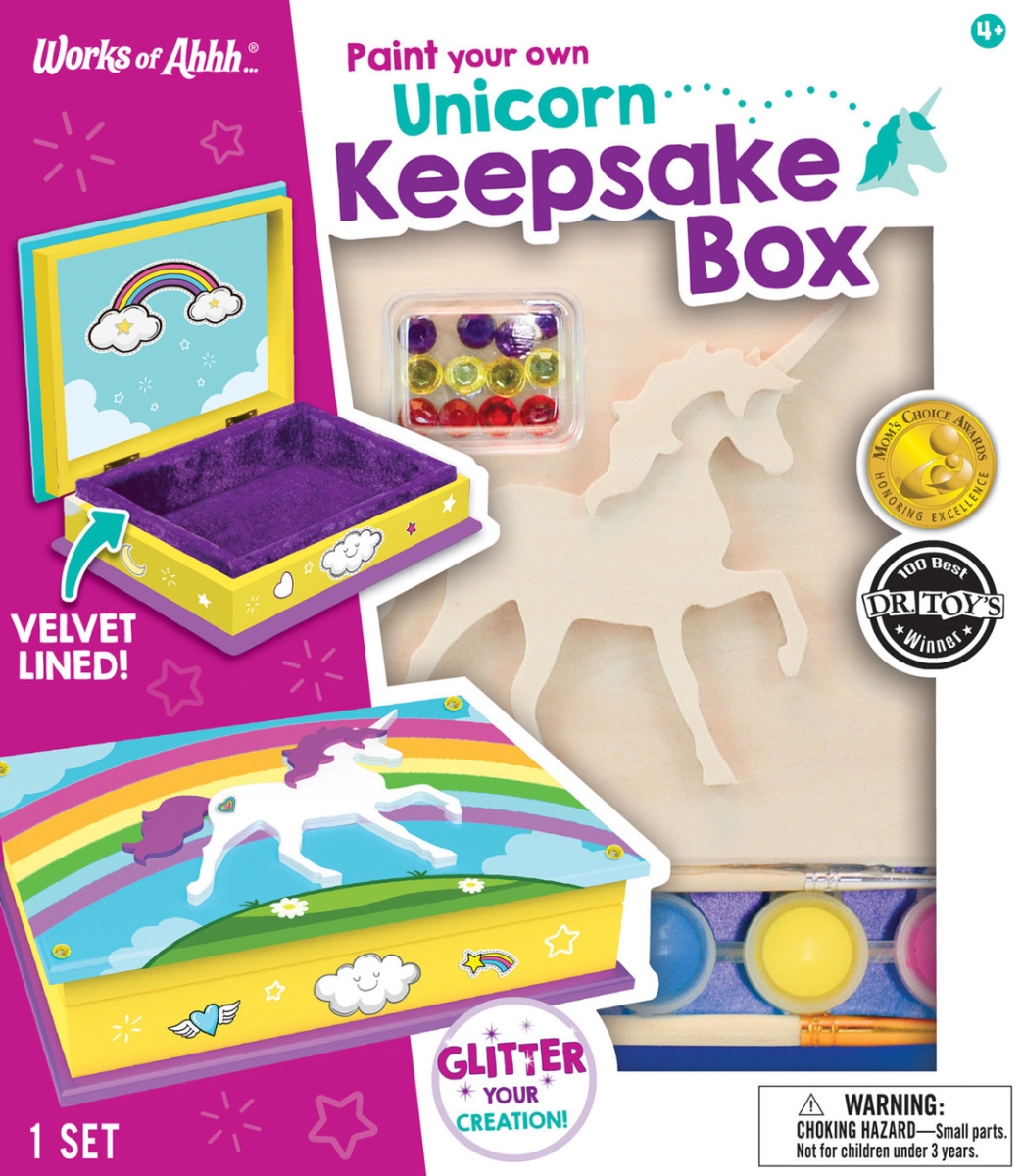 22019 Classic Wood Paint Kit - Unicorn Keepsake Box