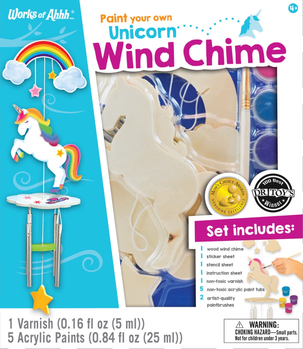 22024 Classic Wood Paint Kit - Unicorn Wind Chime