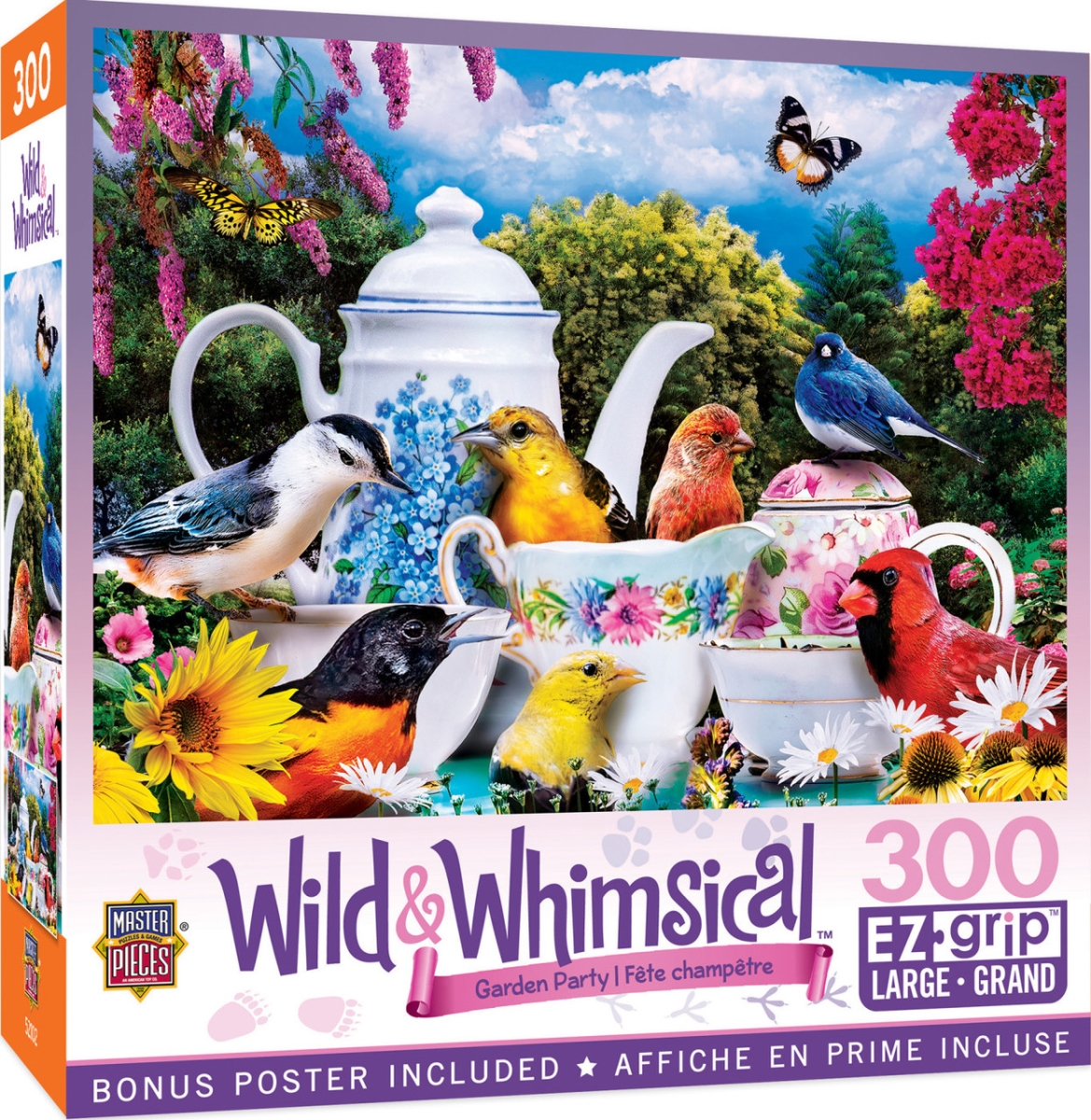 32148 Wild & Whimsical Garden Party EzGrip Puzzle, 300 Piece