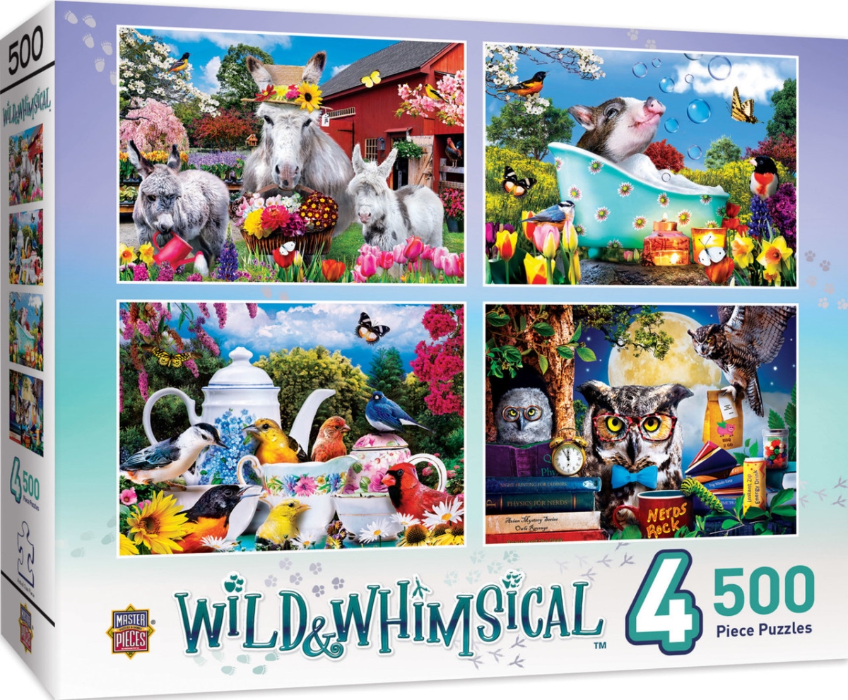 32171 Wild & Whimsical Puzzles, 500 Piece - Pack of 4