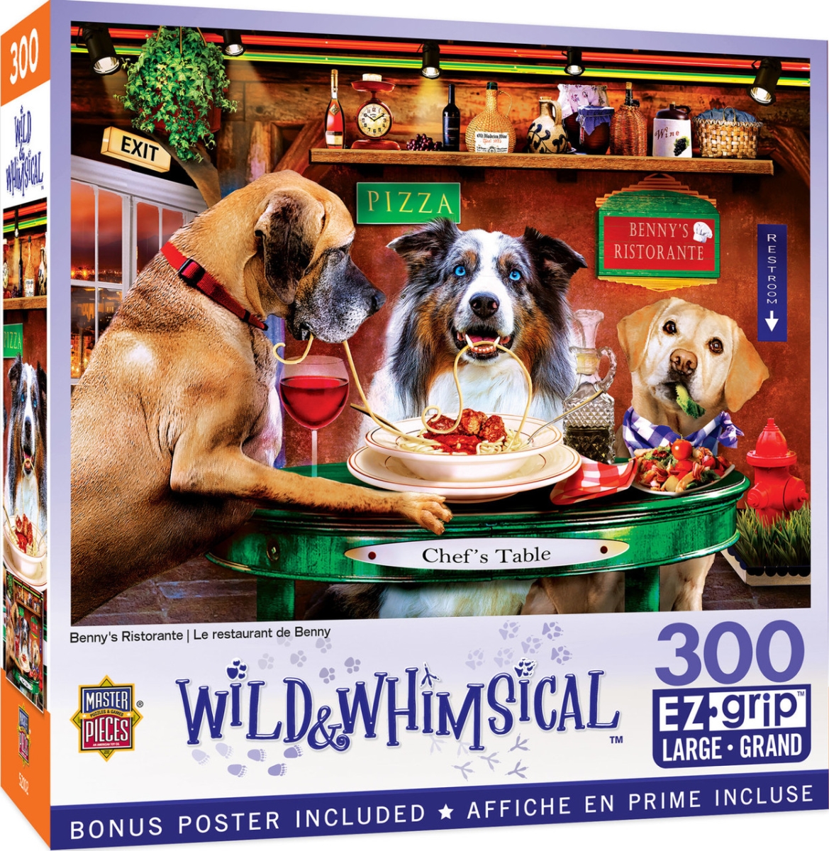 32218 Wild & Whimsical Bennys Ristorante EzGrip Puzzle, 300 Piece