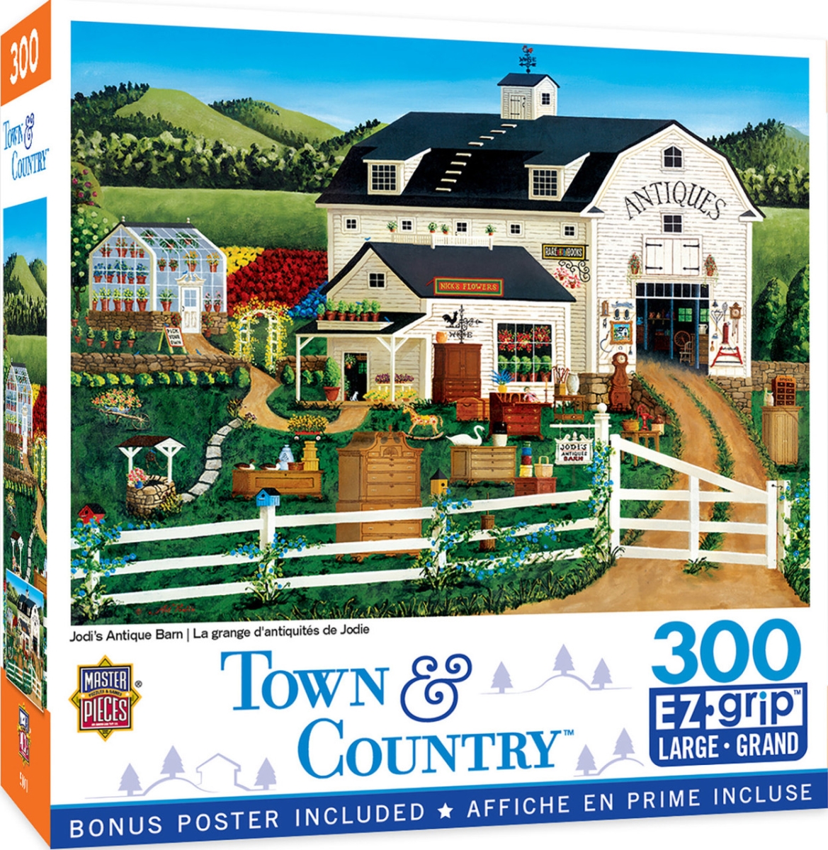 32230 Town & Country Jodis Antique Barn EzGrip Puzzle, 300 Piece