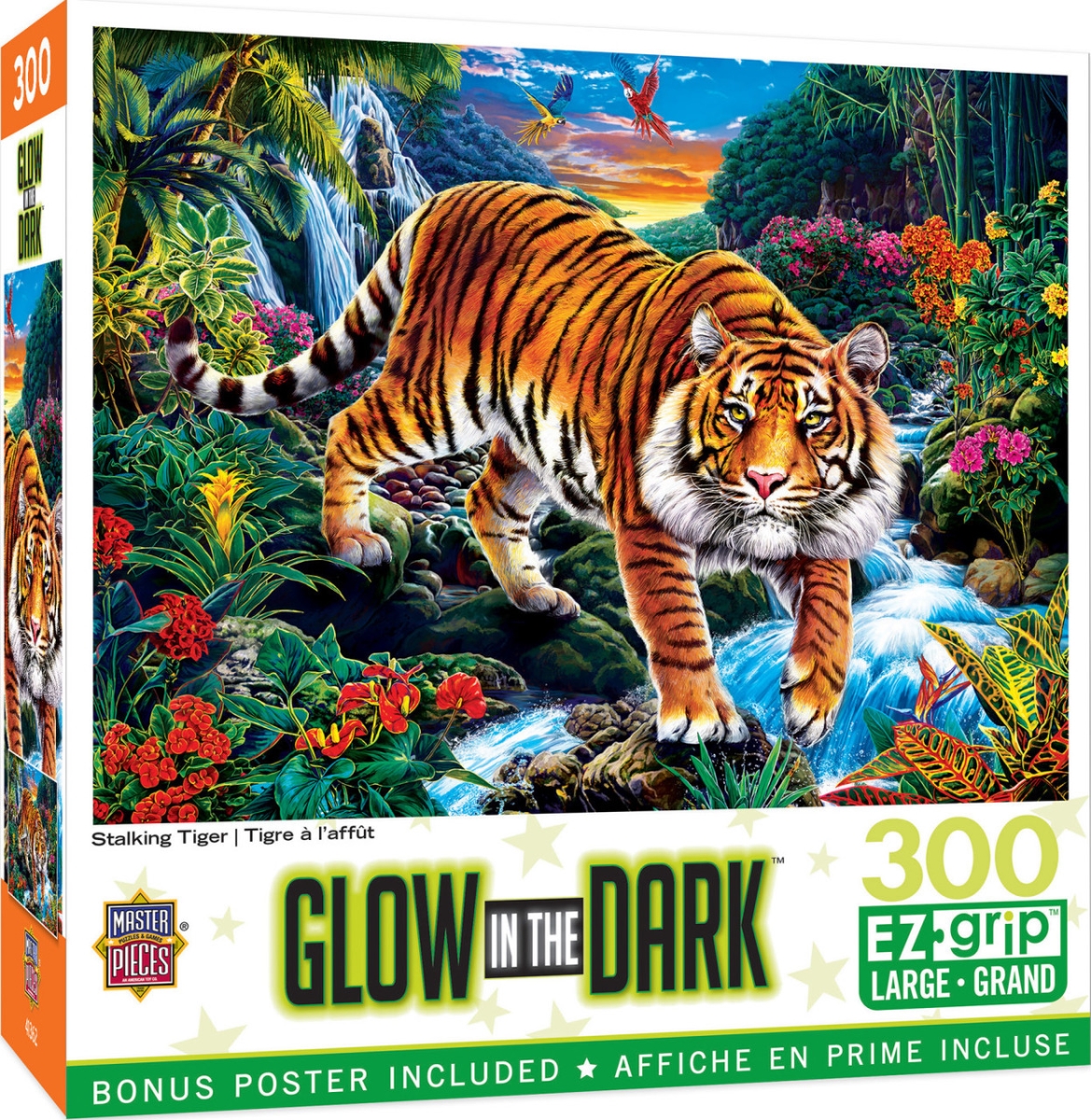 32231 Glow in the Dark Stalking Tiger EzGrip Puzzle, 300 Piece