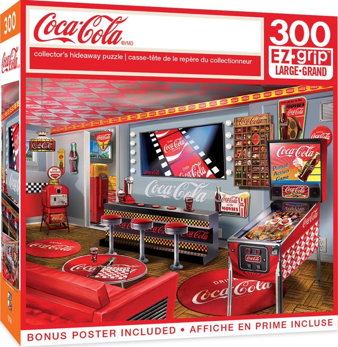 32341 Coca-Cola Collectors Hideaway EzGrip Puzzle, 300 Piece