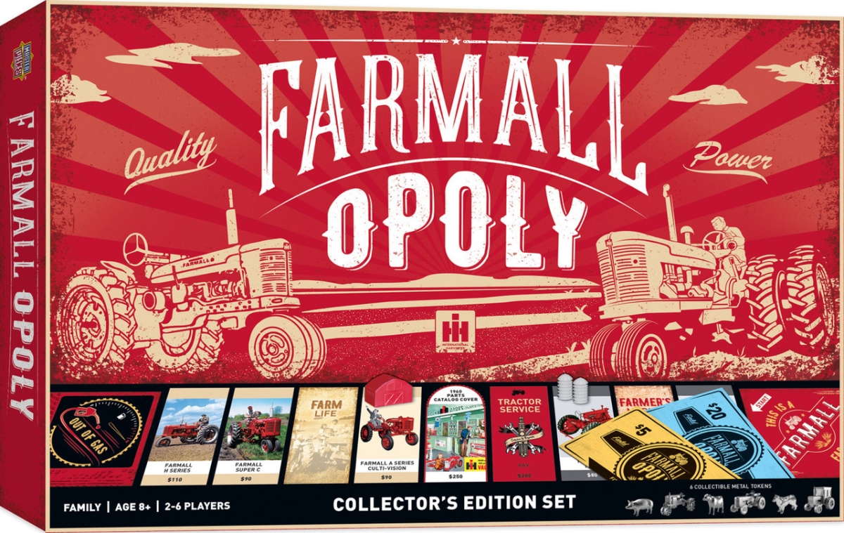 Farmall Opoly Board Game - Red - Ages 8+ - Farm-Themed Fun
